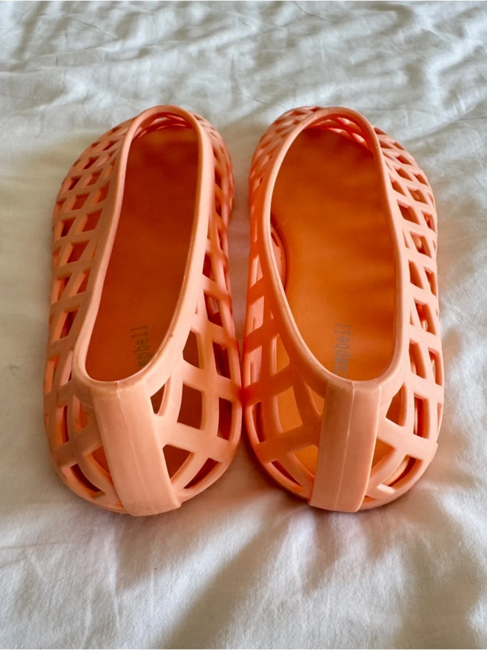 Jeffrey Campbell Jellz Jelly Flats Matte Peach/Coral Size 9 European Summer 90’s